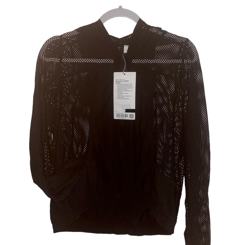 Lululemon Relaxed Fit Mesh Jacket - Size 8 - Black
